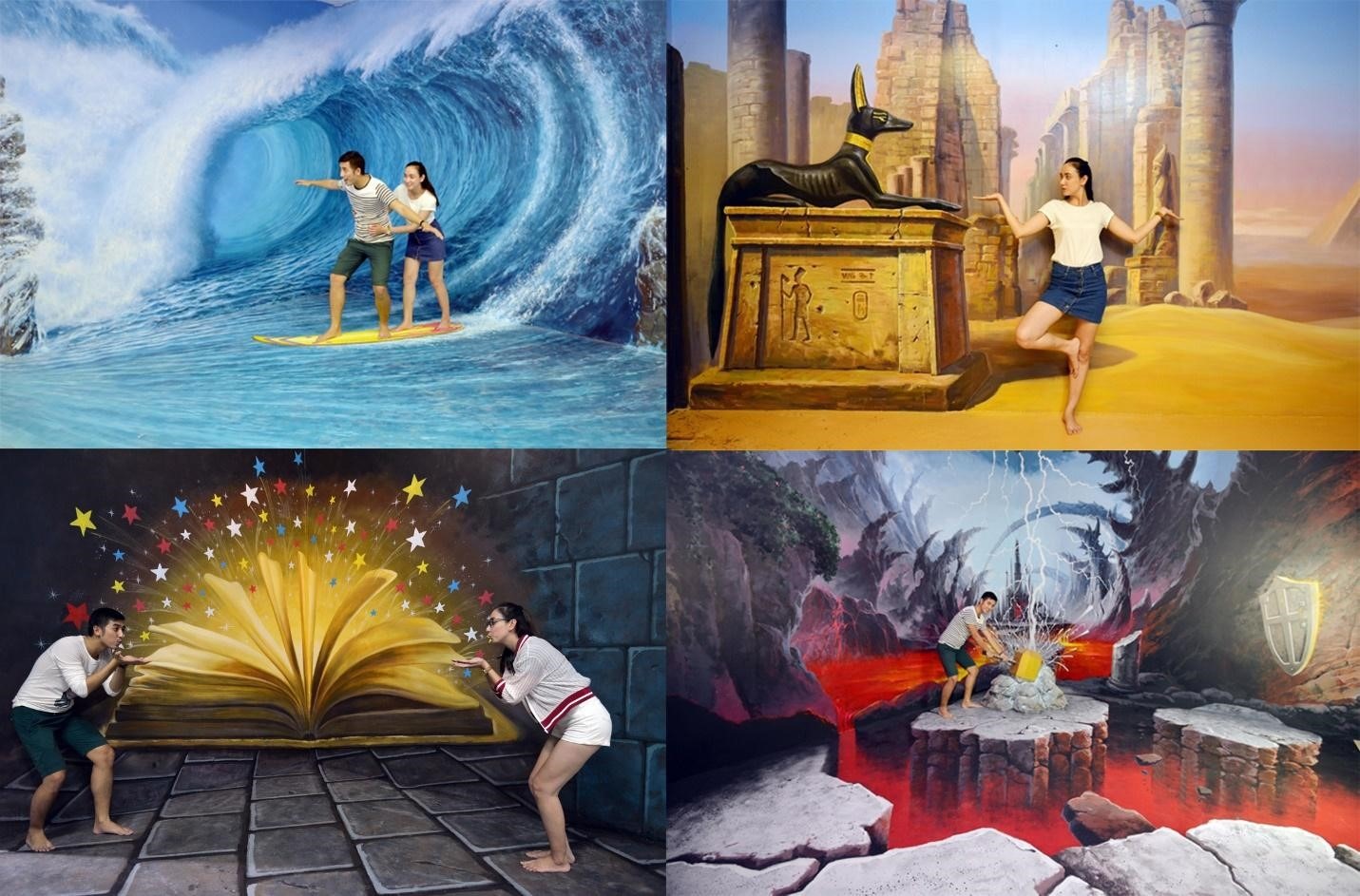 Bảo Tàng Tranh 3D Art in Paradise được chia thành 9 chủ đề riêng biệt để du khách tha hồ tham quan